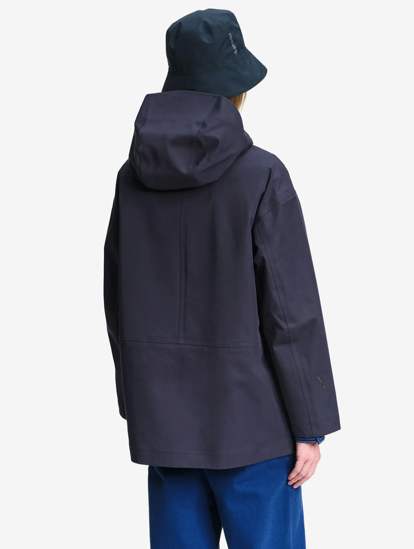 Parka MTD™ 3 couches toucher coton courte et évasée - Bleu