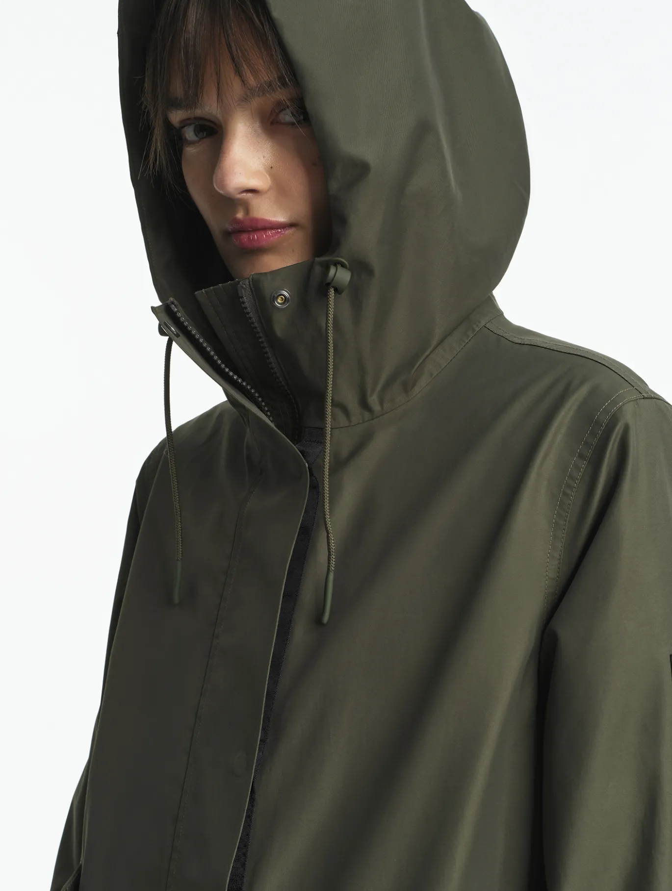 Parka MTD™ fishtail longue imperméable T-KIT™ - Kaki