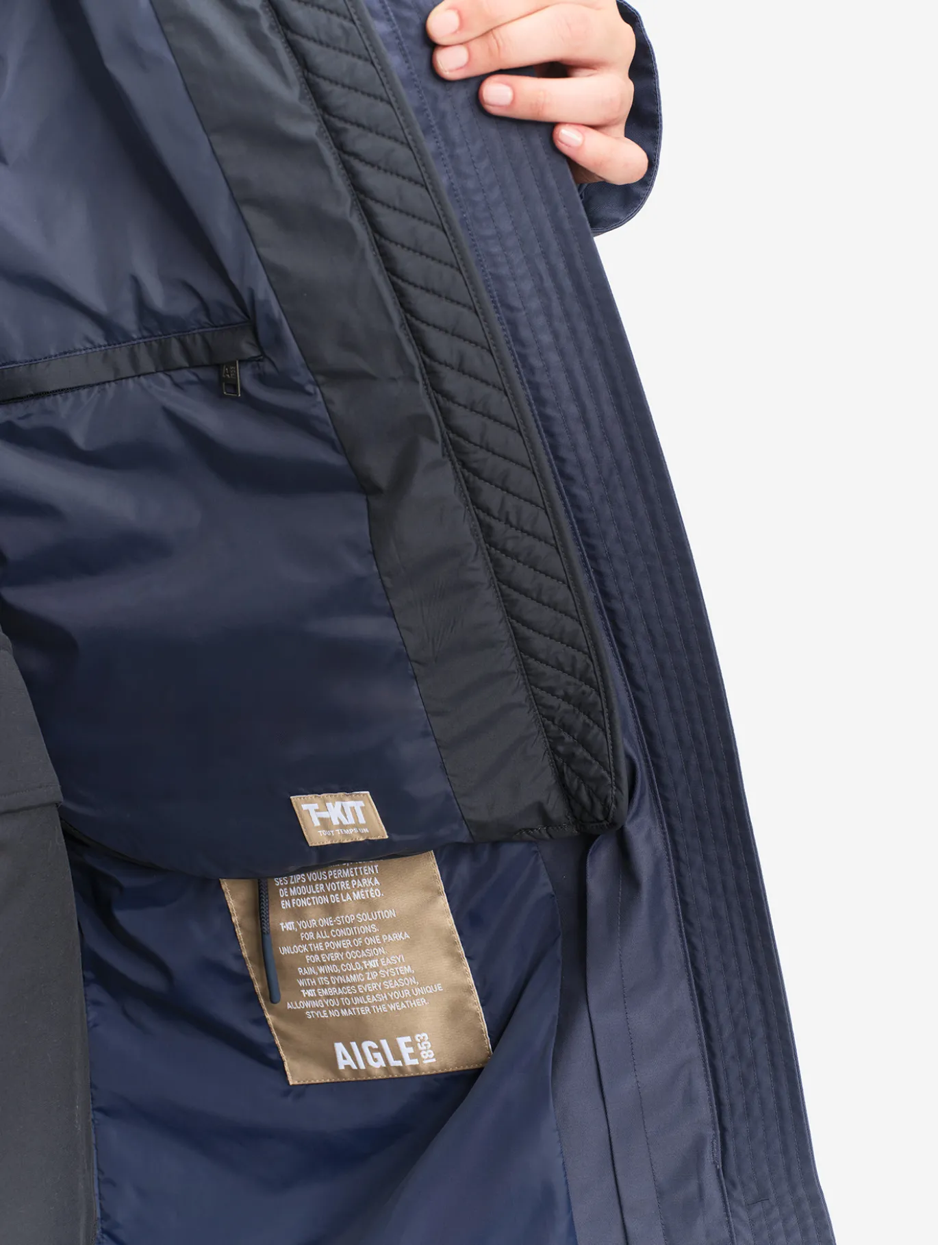 Parka MTD™ fishtail longue imperméable T-KIT™ - Bleu