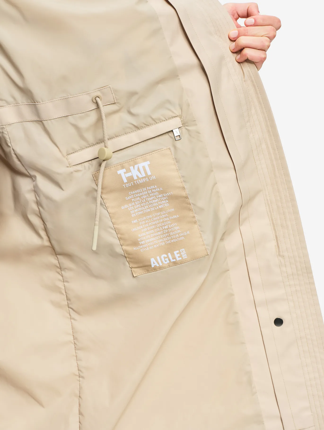 Parka MTD™ fishtail longue imperméable T-KIT™ - Gris