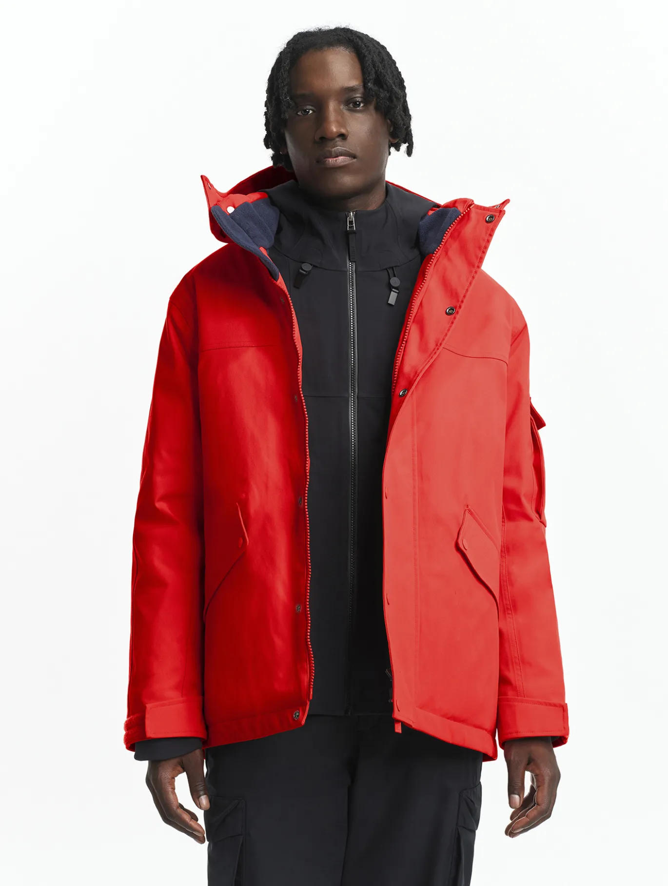Parka MTD™ mi-longue Aigle COPELAND imperméable et chaude - Rouge