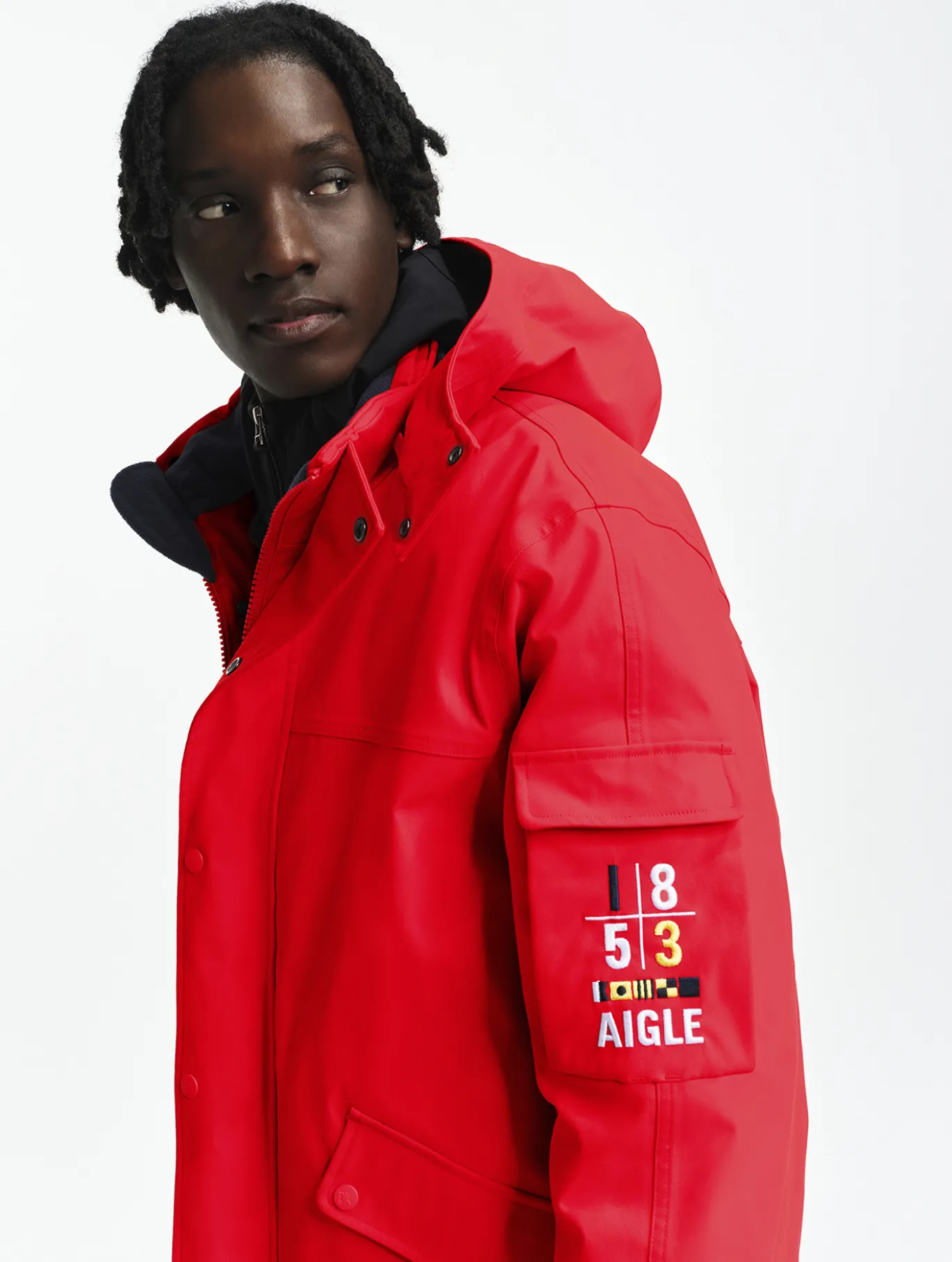 Parka MTD™ mi-longue Aigle COPELAND imperméable et chaude - Rouge