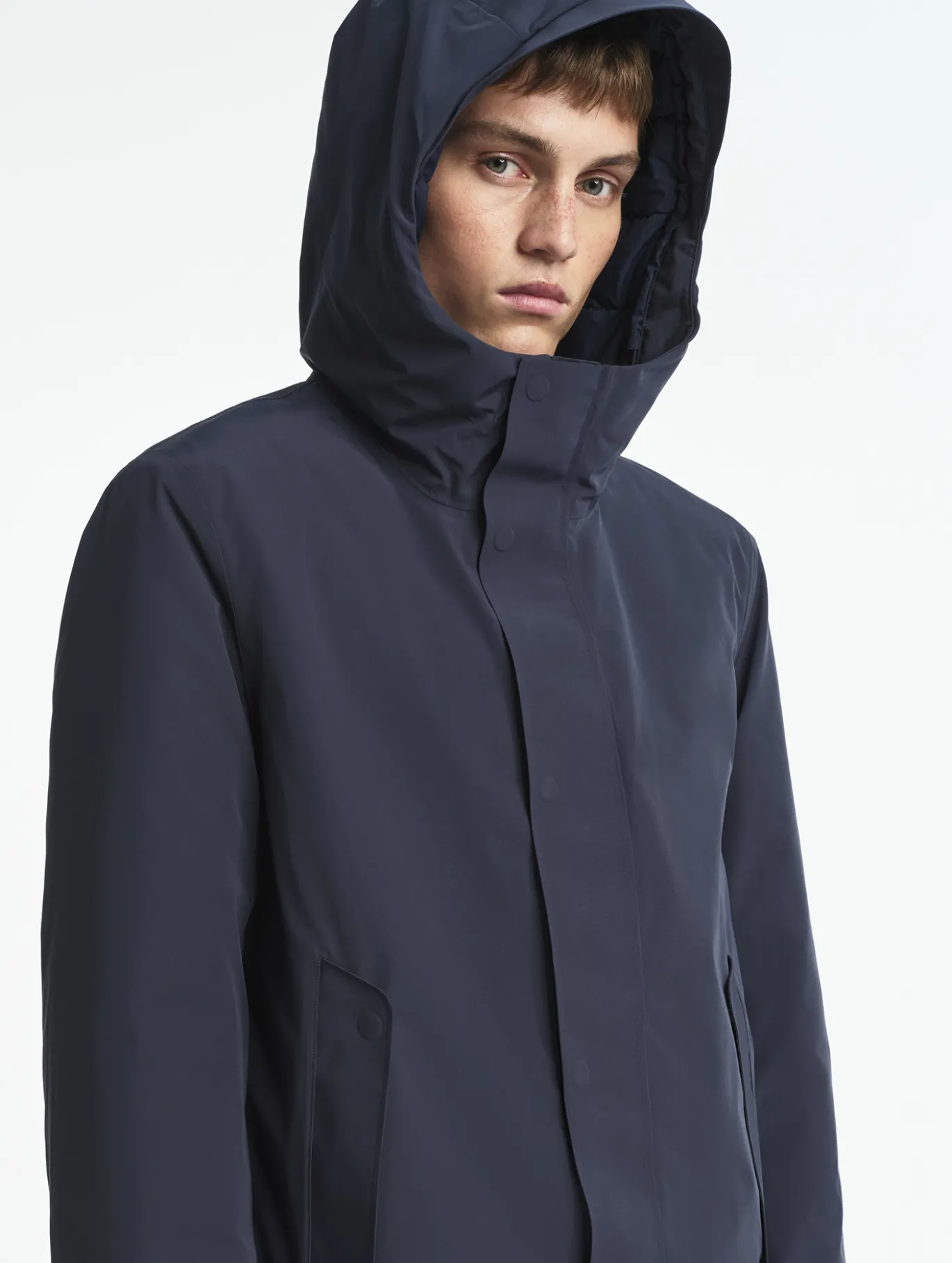 Parka MTD™ mi-longue avec capuche - Bleu