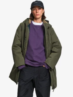 Parka MTD™ & Repreve® matelassée mi-longue à capuche - Kaki