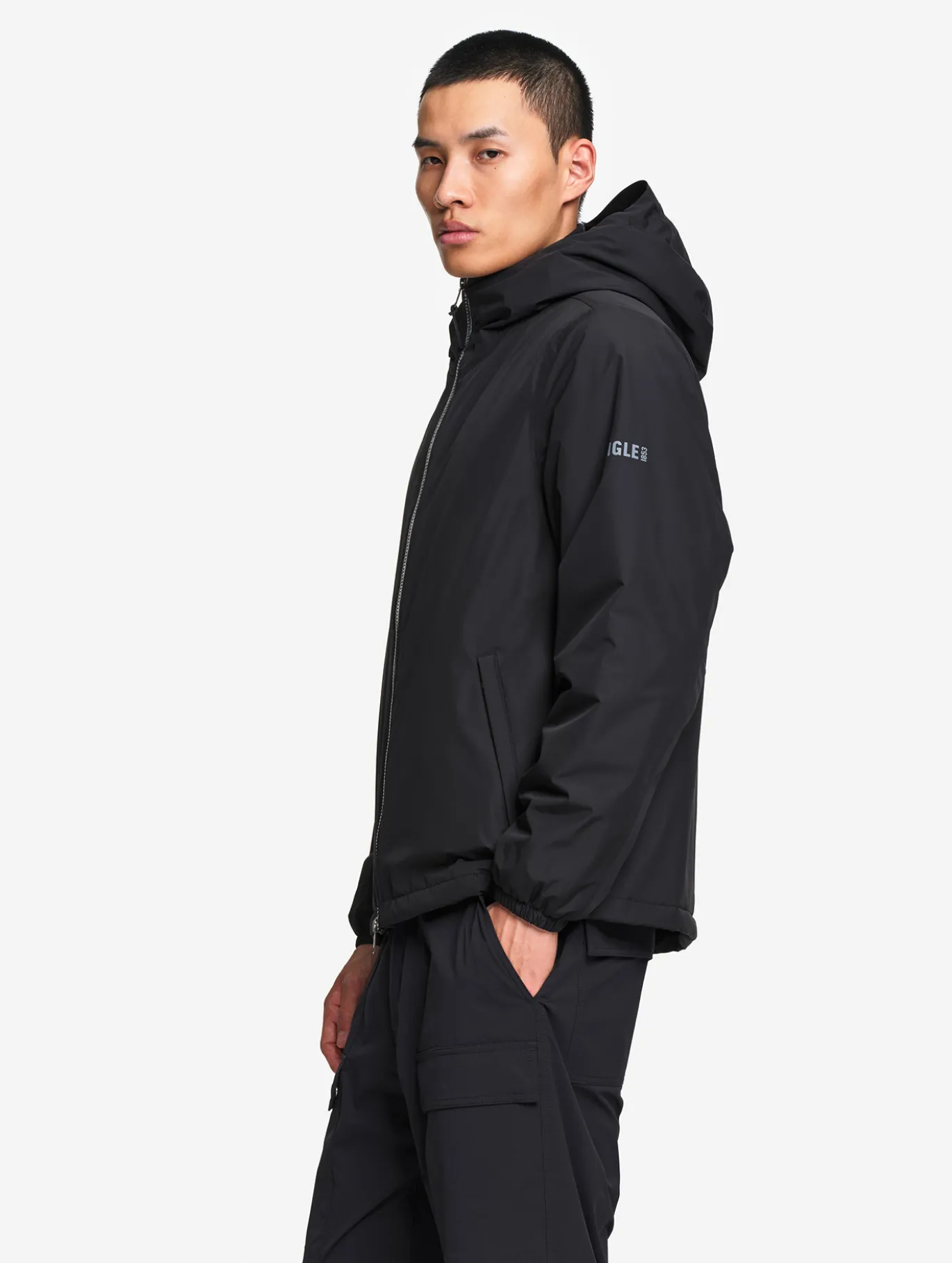 Parka Rainpack™ Warm 70 matelassée : coupe-vent mixte court imperméable MTD™ et pliable - Noir