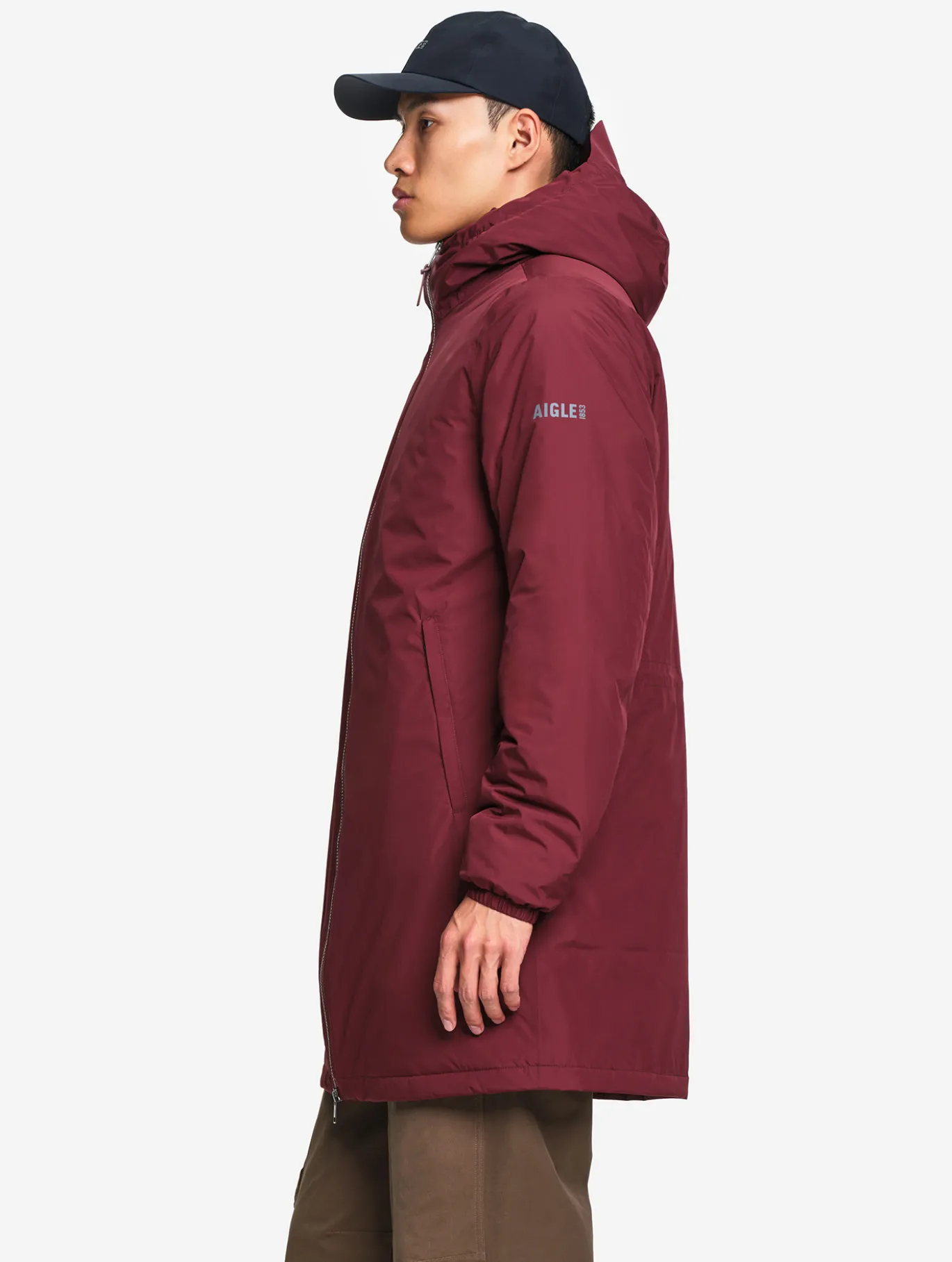 Parka Rainpack™ Warm 90 matelassée : coupe-vent mixte long imperméable MTD™ et pliable - Bordeaux