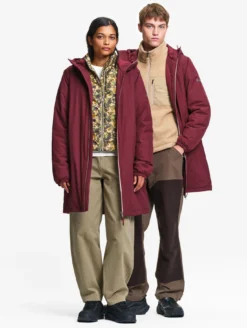 Parka Rainpack™ Warm 90 matelassée : coupe-vent mixte long imperméable MTD™ et pliable - Bordeaux