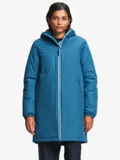 Parka Rainpack™ Warm 90 matelassée : coupe-vent mixte long imperméable MTD™ et pliable - Bleu