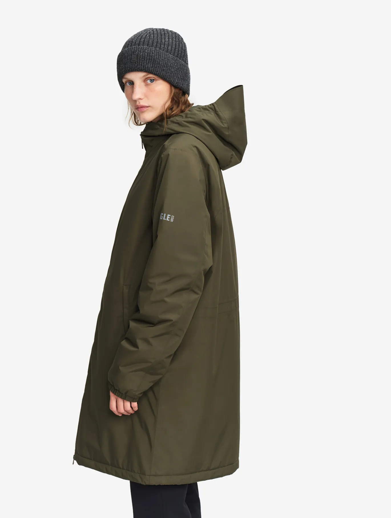 Parka Rainpack™ Warm 90 matelassée : coupe-vent mixte long imperméable MTD™ et pliable - Kaki