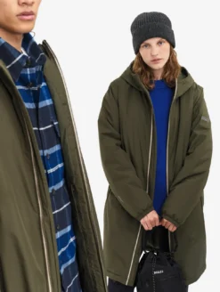 Parka Rainpack™ Warm 90 matelassée : coupe-vent mixte long imperméable MTD™ et pliable - Kaki