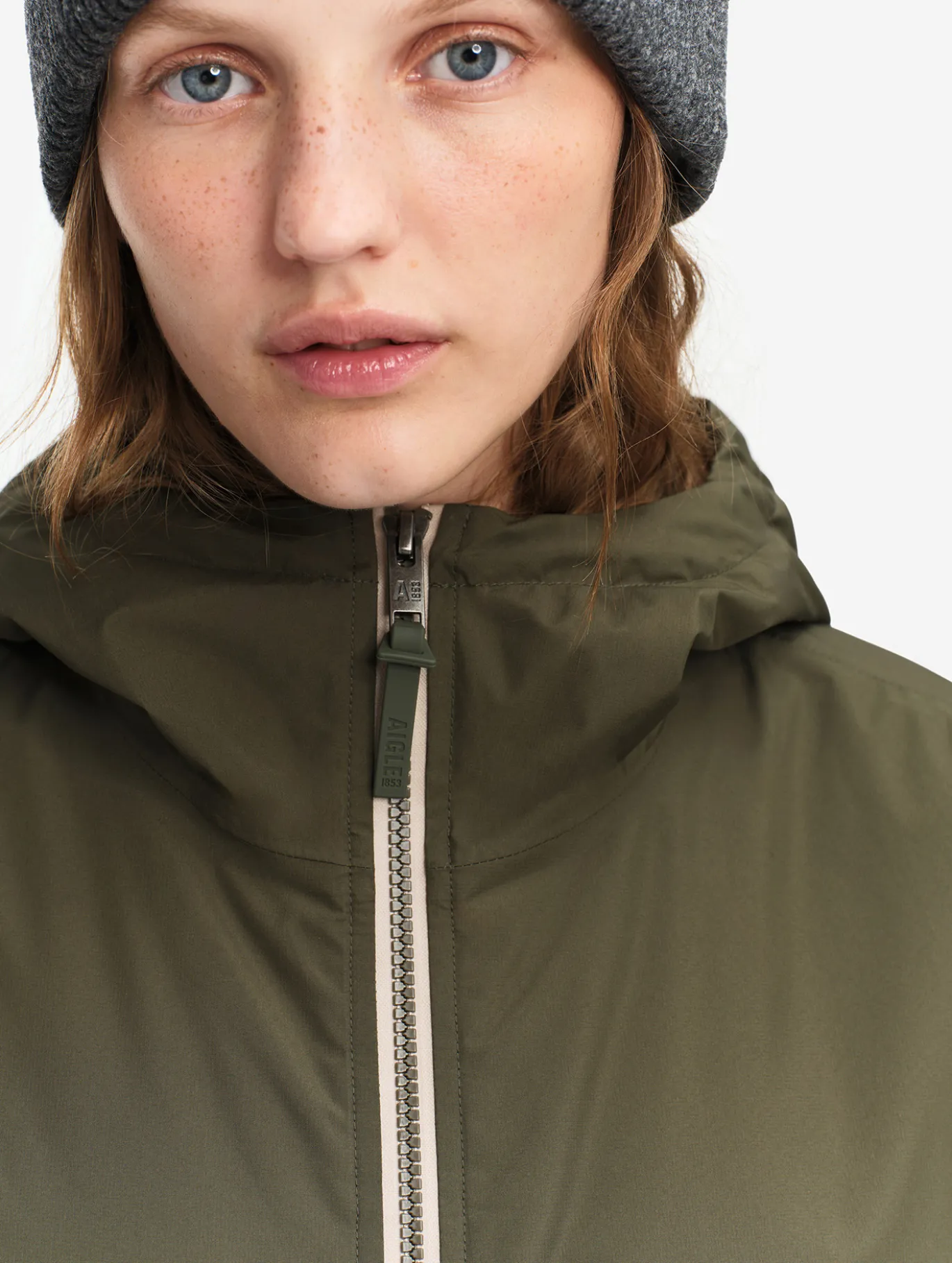 Parka Rainpack™ Warm 90 matelassée : coupe-vent mixte long imperméable MTD™ et pliable - Kaki