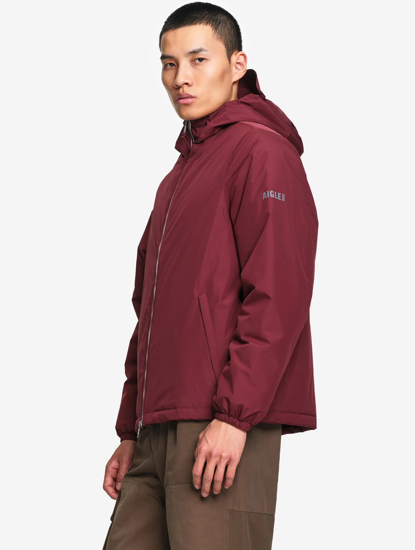 Parka Rainpack™ Warm 70 matelassée : coupe-vent mixte court imperméable MTD™ et pliable - Bordeaux