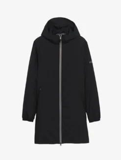 Parka Rainpack™ Warm 90 matelassée : coupe-vent mixte long imperméable MTD™ et pliable - Noir