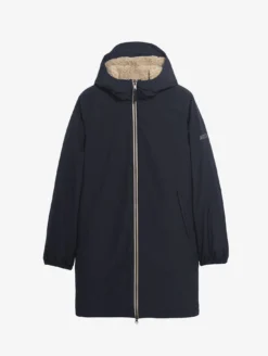Parka Rainpack™ Warm 90+ sherpa : coupe-vent mixte long imperméable MTD™ et pliable - Bleu