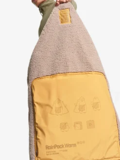 Parka Rainpack™ Warm 90+ sherpa : coupe-vent mixte long imperméable MTD™ et pliable - Jaune
