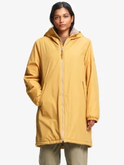 Parka Rainpack™ Warm 90+ sherpa : coupe-vent mixte long imperméable MTD™ et pliable - Jaune