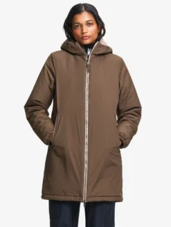 Parka Rainpack™ Warm 90+ sherpa : coupe-vent mixte long imperméable MTD™ et pliable - Marron