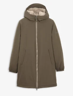 Parka Rainpack™ Warm 90+ sherpa : coupe-vent mixte long imperméable MTD™ et pliable - Marron