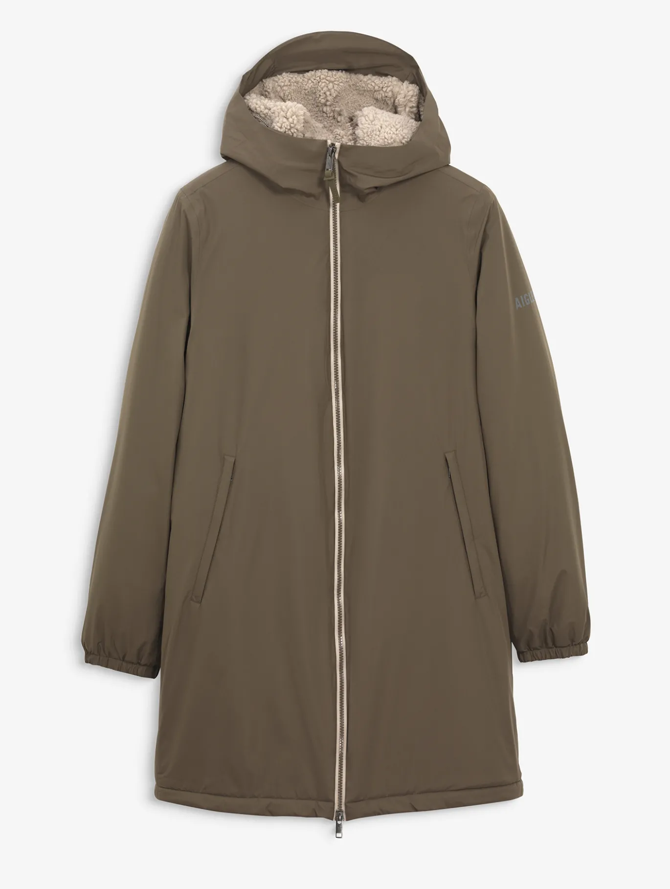 Parka Rainpack™ Warm 90+ sherpa : coupe-vent mixte long imperméable MTD™ et pliable - Marron