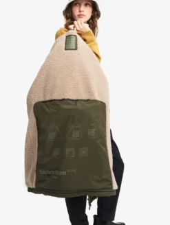 Parka Rainpack™ Warm 90+ sherpa : coupe-vent mixte long imperméable MTD™ et pliable - Kaki