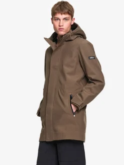 Parka Softshell de pluie longue - Marron