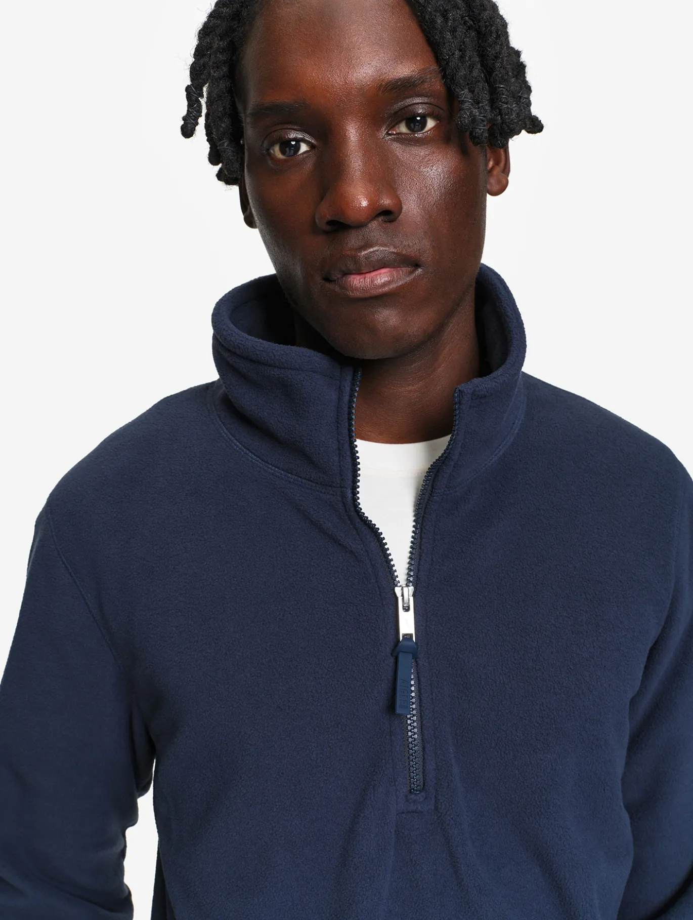 Polaire légère col zippé - Bleu