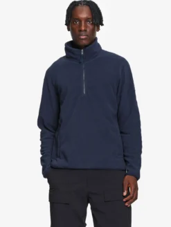 Polaire légère col zippé - Bleu