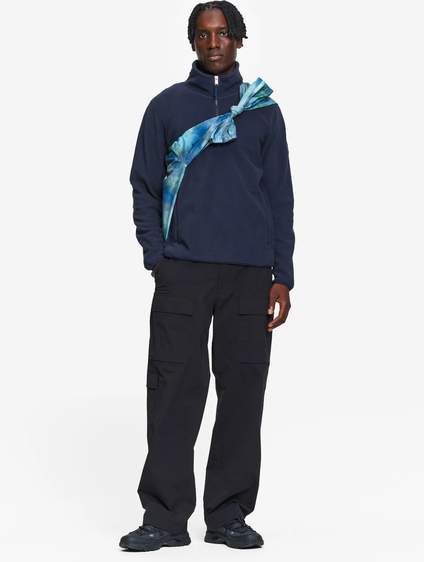 Polaire légère col zippé - Bleu