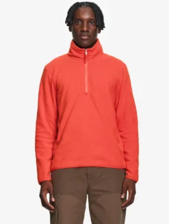 Polaire légère col zippé - Rouge