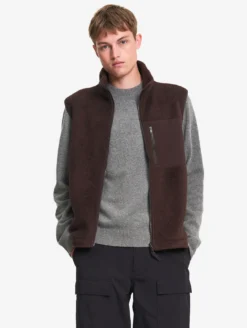 Polaire sans manches légère en sherpa T-KIT™ - Marron