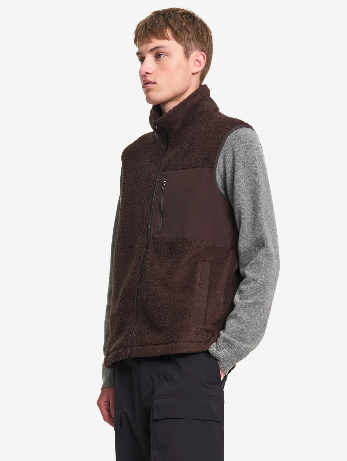 Polaire sans manches légère en sherpa T-KIT™ - Marron
