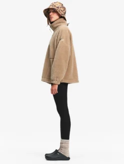 Polaire sherpa col camionneur - Beige