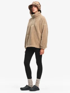 Polaire sherpa col camionneur - Beige