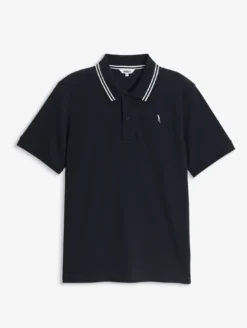 Polo Dry Fast™ à col rabattu avec logo sur la poitrine - Bleu