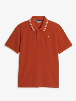Polo Dry Fast™ à col rabattu avec logo sur la poitrine - Rouge