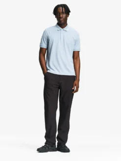 Polo Dry Fast™ à col rabattu avec logo sur la poitrine - Bleu