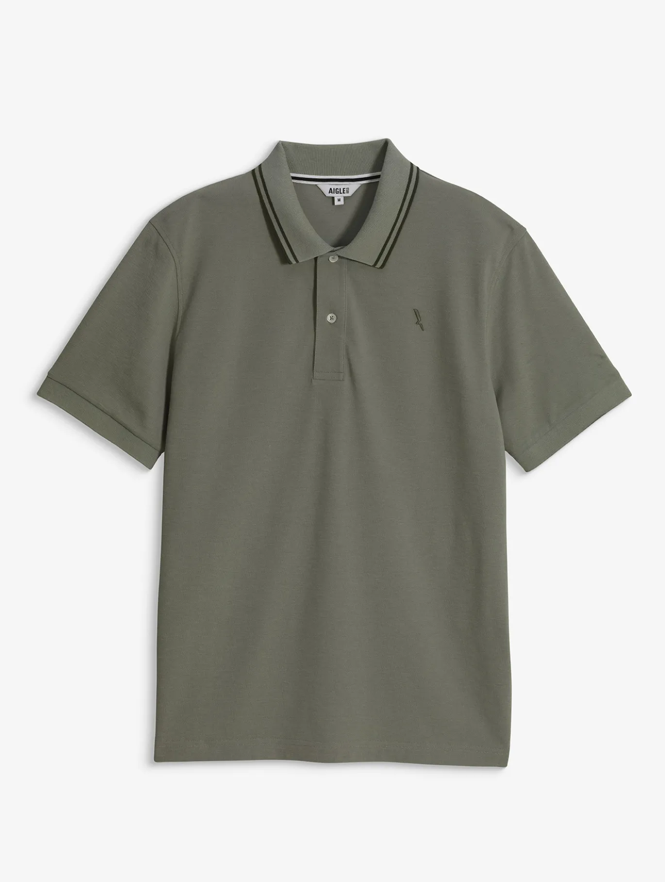 Polo Dry Fast™ à col rabattu avec logo sur la poitrine - Kaki