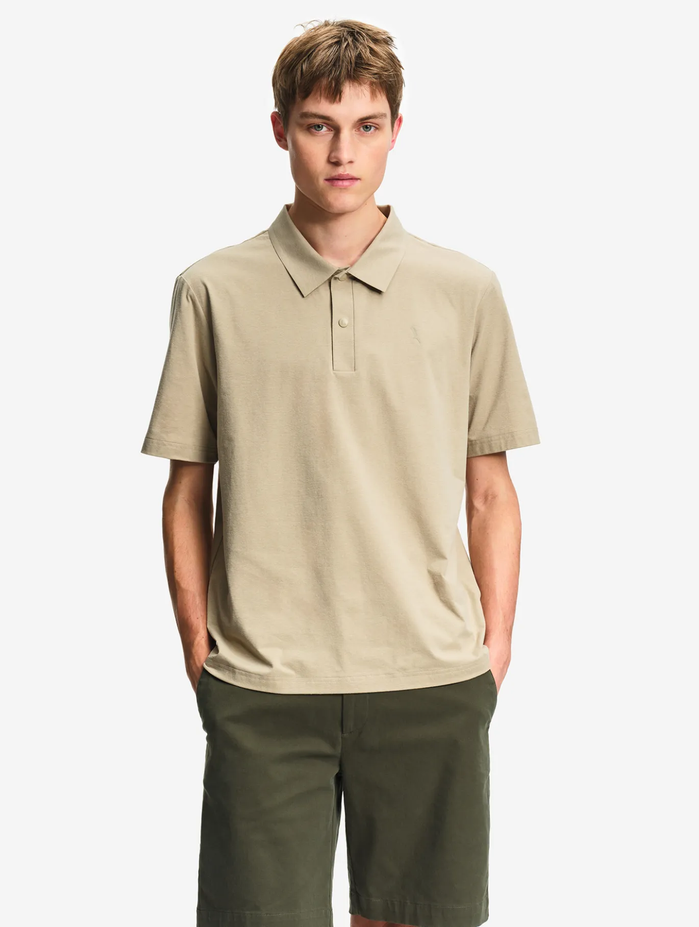 Polo Dry Fast™ TEXTILE® anti-UV avec logo sur la poitrine - Gris
