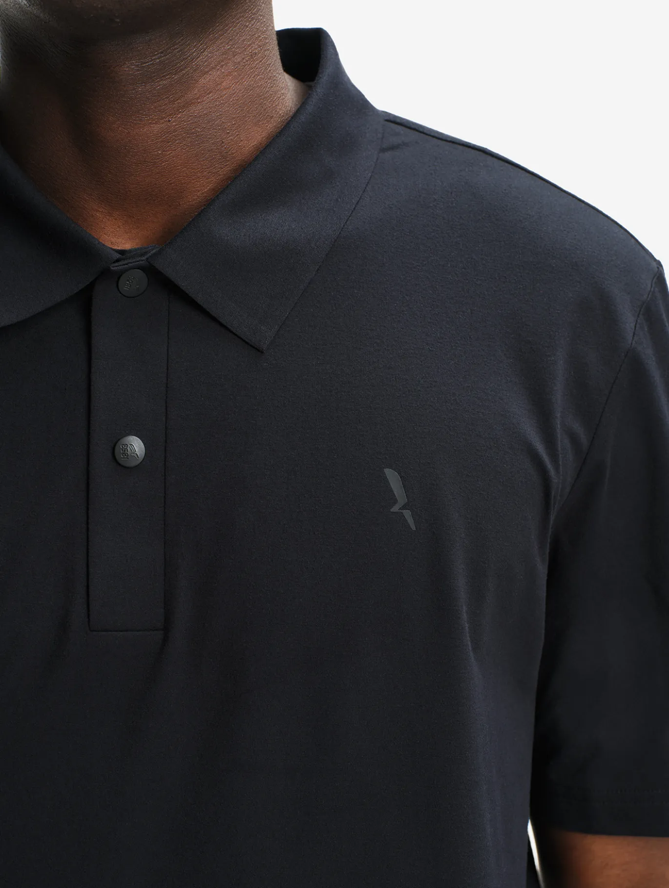 Polo Dry Fast™ TEXTILE® anti-UV avec logo sur la poitrine - Noir