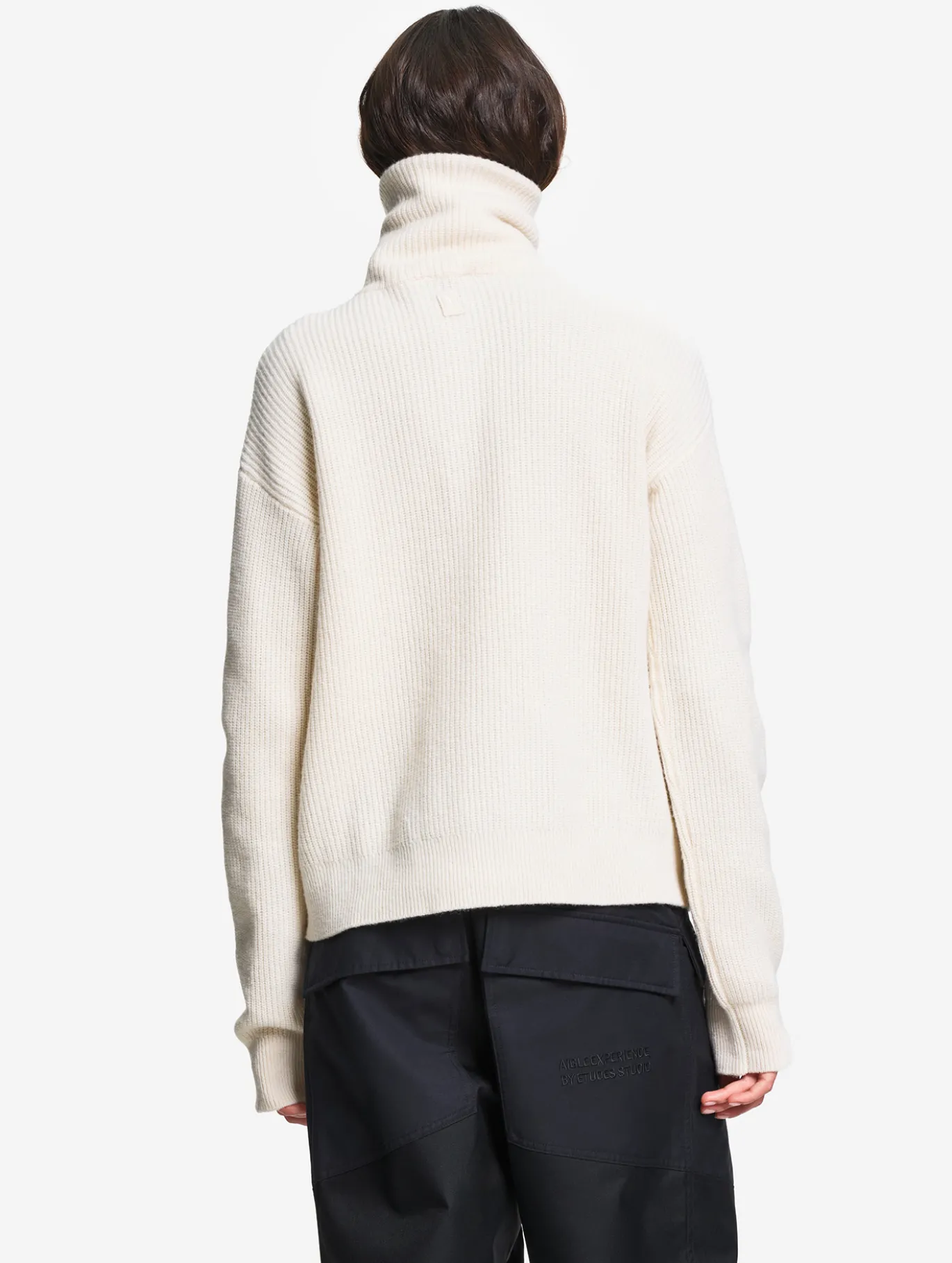Pull camionneur en laine mérinos - Blanc