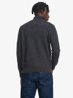 Pull à col camioneur en laine mélangée - Gris