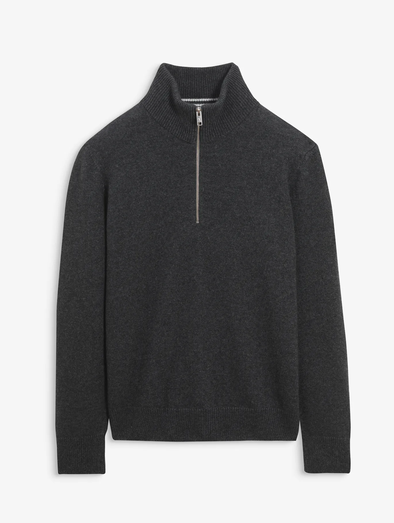 Pull à col camioneur en laine mélangée - Gris