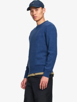 Pull col rond en laine mélangée - Gris