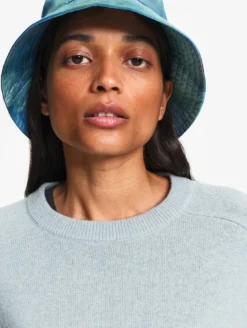 Pull col rond en laine mérinos - Bleu