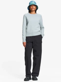 Pull col rond en laine mérinos - Bleu