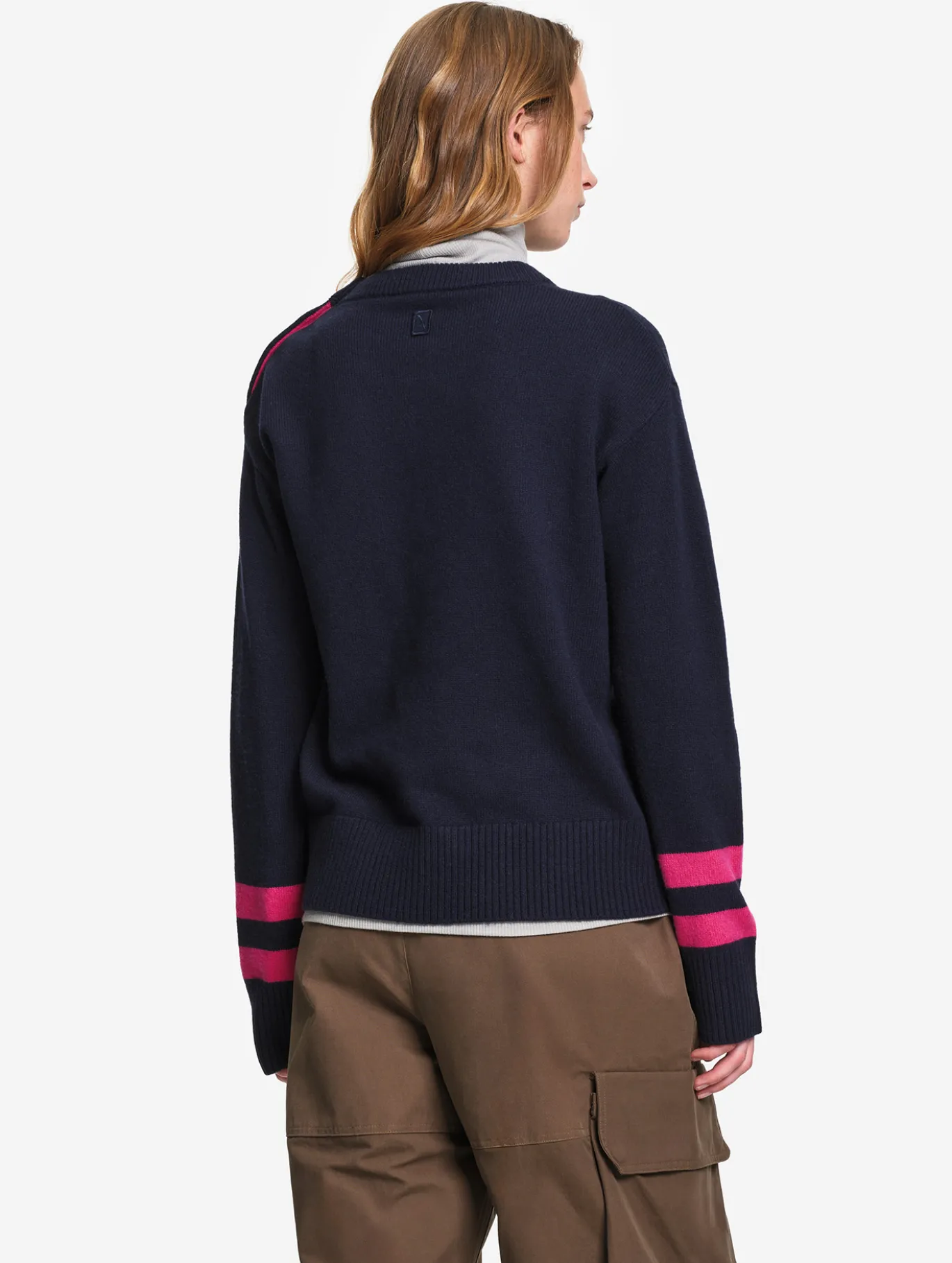Pull en laine mérinos mélangée - Rouge
