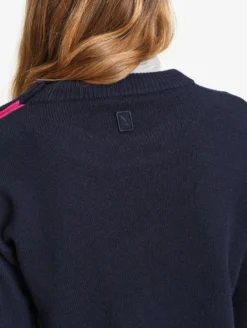 Pull en laine mérinos mélangée - Rouge
