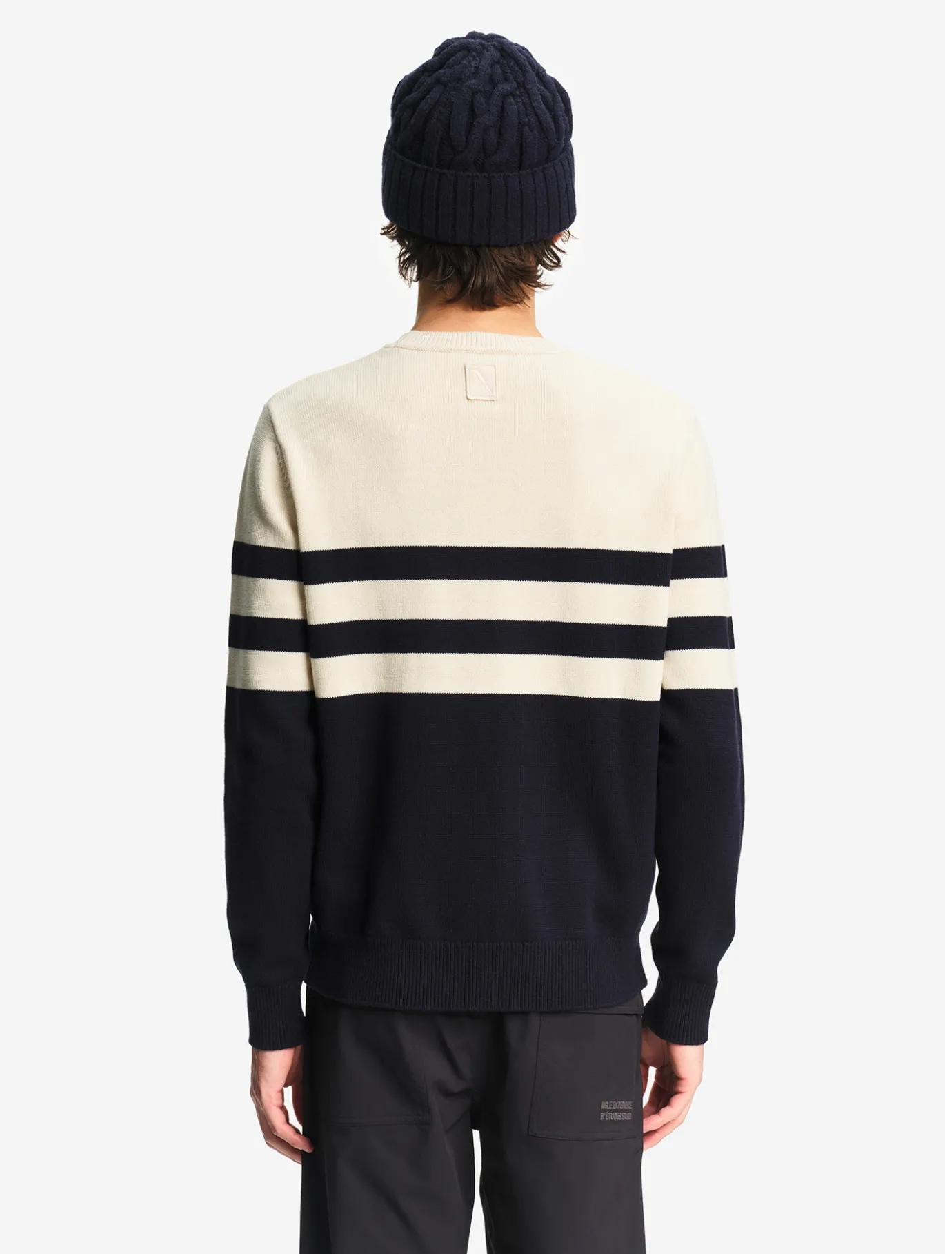 Pull marin en maille - Bleu