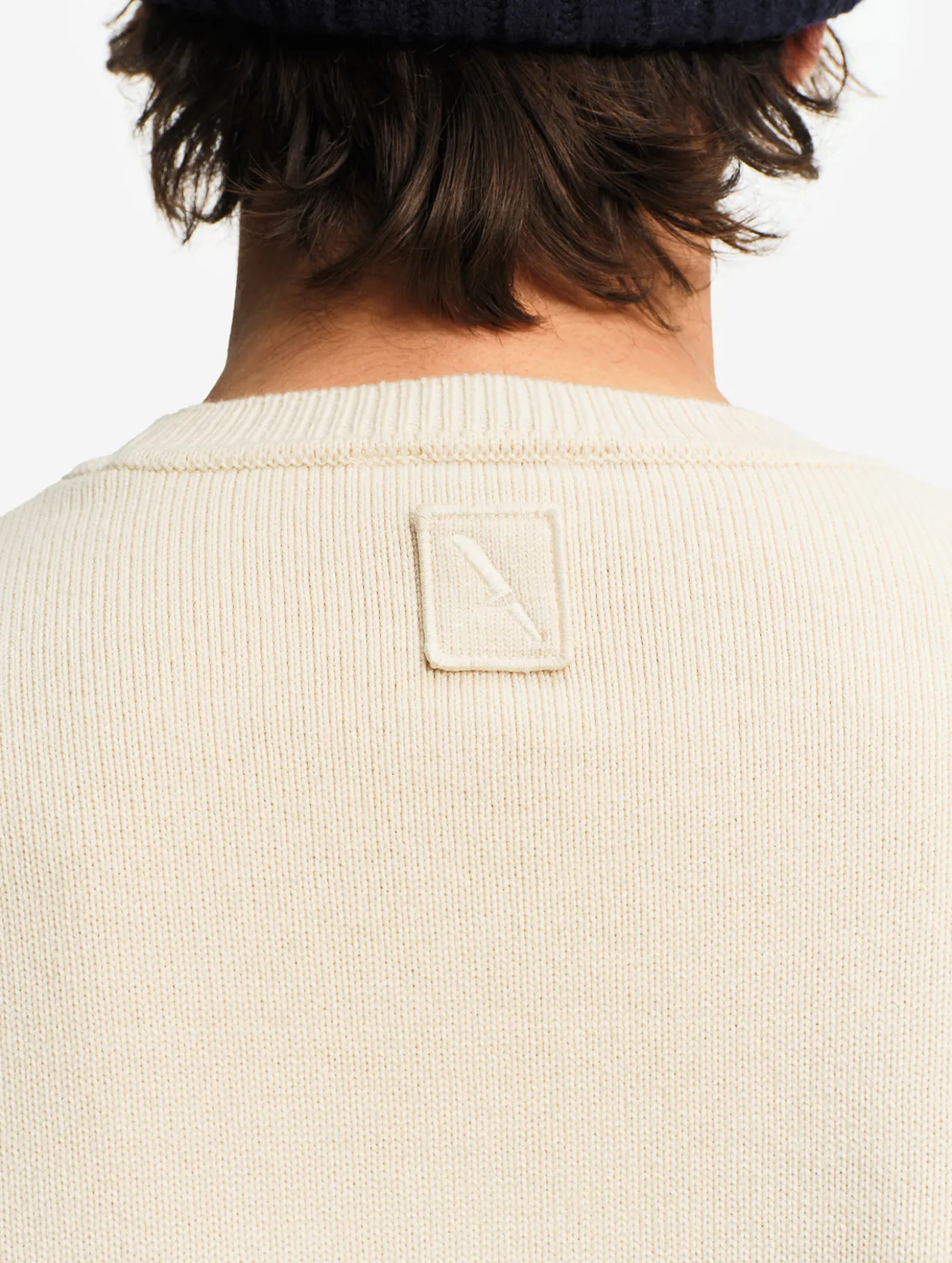 Pull marin en maille - Bleu