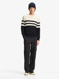 Pull marin en maille - Bleu